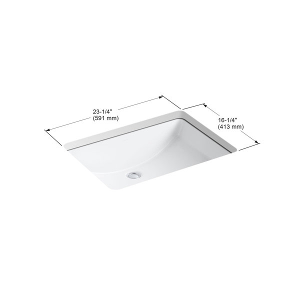 K22150,96,95 Kohler Ladena Vitreous China Rectangular Undermount